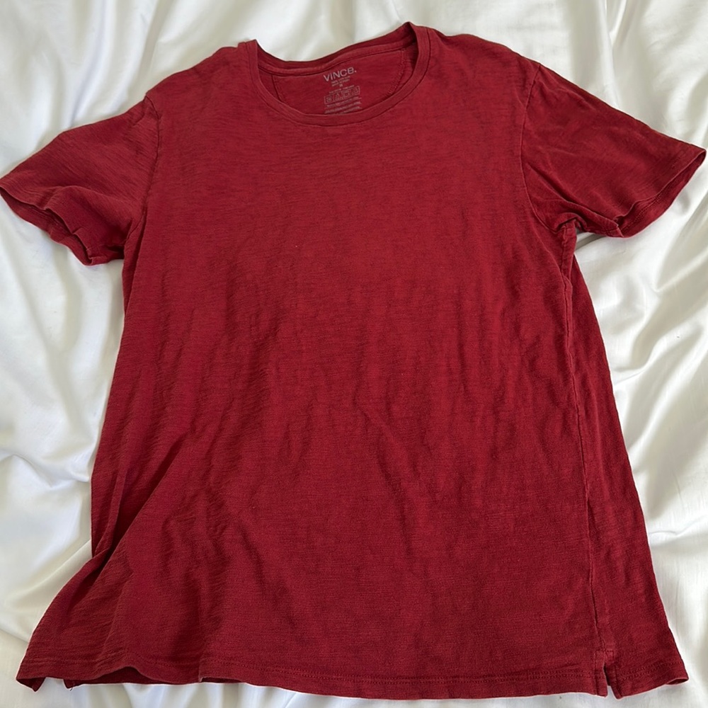 Vince. Red cotton t-shirt